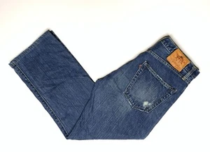 Justin IN NY 34x32 J.201 Selvedge Blue Jeans Actul 35,5x28 11/16" Saum Medium Wash - Bild 1 von 21