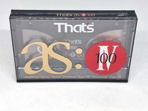 THAT'S AS IV 100   Blank Audio Cassette Tape (Sealed) NOS! New! - Picture 1 of 4