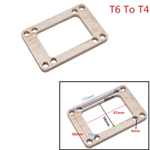 Turbo Manifold Flange Stainless Steel adapter T6 to T4 undivided Exhaust 8 Holes - Picture 1 of 11
