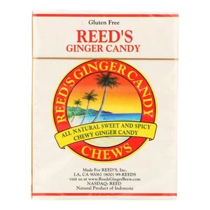 Reed's Ginger Beer Chewy Ingwer Süßigkeiten Rollen - Kiste mit 20 - 2 Unzen - Bild 1 von 2