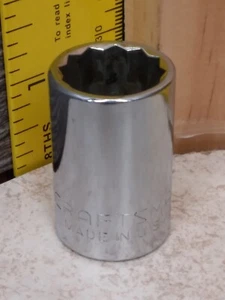 CRAFTSMAN USA 1/2" DRIVE 12Pt 11/16" SAE Shallow Socket 47507 Series G - Picture 1 of 5