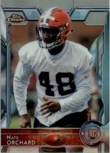 Topps Chrome Refractor Nate Orchard RC #164 2015 Cleveland Browns 🏈 - Imagen 1 de 1