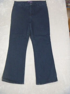 NYDJ NOT YOUR DAUGHTERS Jeans Womens Size 16 Dark Denim Straight Leg - Picture 1 of 8