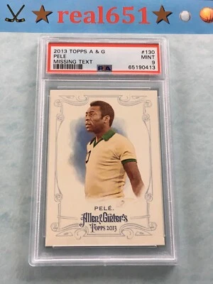 2013 Topps Allen & Ginter's Missing Text #130 PELE | PSA 9 Mint | Soccer Legend - Image 1 of 4