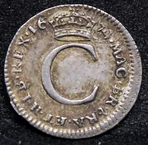 1 penny Maundy issue, 1674. Charles II Reverse G for Gratia Var. S.3390 - Picture 1 of 2