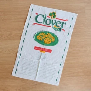 Vintage Clover Butter Tea Towel, Chocolate Chip Cookies Recipe Cotton - Picture 1 of 5