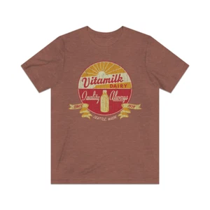 Vitamilk Dairy Seattle 1934 Vintage Men's T-Shirt - Picture 1 of 42
