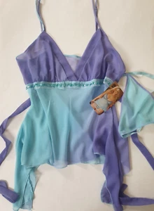 Shirley of Hollywood Purple Ombre Chiffon Camisole Size 18 Designer Lingerie - Picture 1 of 10