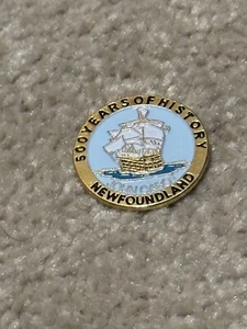 500 years of history Newfoundland enamel pin - Picture 1 of 2