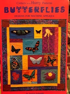 Critters in a Hurry Machine Applique Butterflies Wall Hanging Quilt Pattern Uncu - Picture 1 of 2