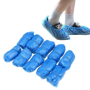 Confezione da 100 copriscarpe, copriscarpe blu, impermeabili, usa e getta - Foto 1 di 11