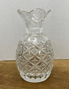 Waterford Crystal 6” Pineapple Diamond Cut Vase Heavy 109760 Ireland 1 lb 6 Oz - Picture 1 of 16