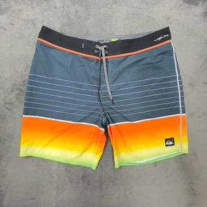Quiksilver Highline Boardshorts Herren grau orange Farbverlauf Streifen Badehose - Bild 1 von 19