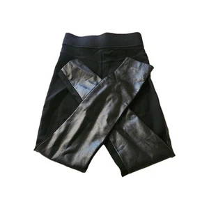 Club Monaco Kunstleder Strick Leggings schwarz Größe 2 - Bild 1 von 4