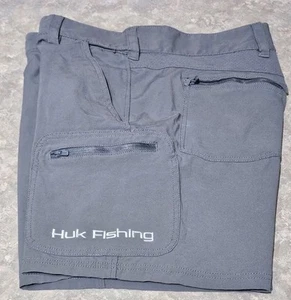 HUK FISHING-Gray Cttn/Poly/Spdx, Mens Flt.Fnt, Summer Performance Shorts-(XL) - Bild 1 von 4