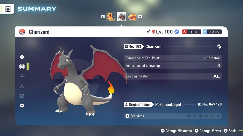 6IV Shiny Charizard Pokemon Leggende ZA *STESSO GIORNO* - Immagine 1 di 4