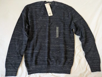 UNIQLO Cotton Slub Crew Neck Long Sleeve Sweater 10% wool Size S