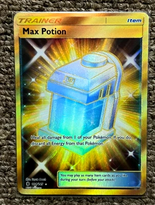 MAX POTION TRAINER 164/145 HOLO FULL ART GUARDIANS RISING POKEMON CARD NM - Image 1 of 2