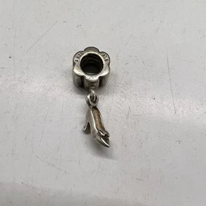 Pandora Sterling Silver Cinderella Stiletto High Heal Shoe w/ Bow Charm 790420 - Picture 1 of 4
