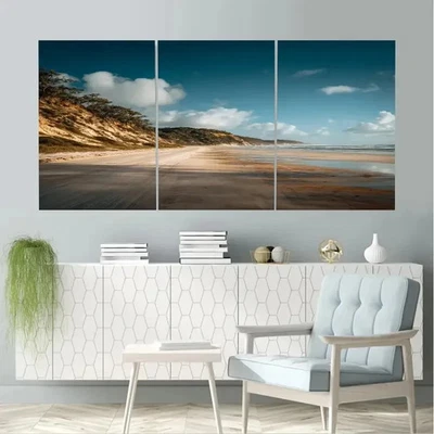 3pcs Fraser Island Beach Road, Australia Metal Print Ready to Hang Art - Image 1 of 4