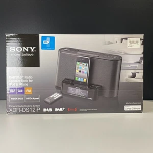 Sony Personal Audio Docking System XDR-DS12iP DAB+ FM Radio 30 Pin iPod NOS - Picture 1 of 11