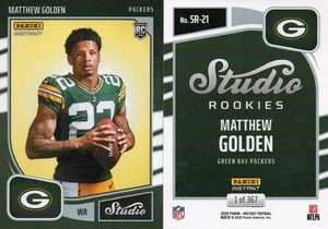 MATTHEW GOLDEN 2025 Panini Instant STUDIO ROOKIES SP RC GREEN BAY PACKERS PR/367 - Picture 1 of 1