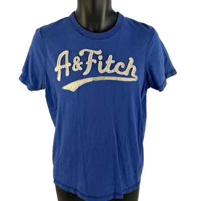 Camiseta De Colección Y2K Abercrombie & Fitch Ajuste Muscular Talla Mediana Spellout Azul (Leer) Foto 1 de 4