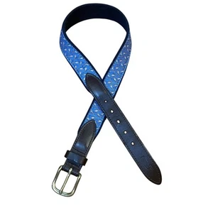 Vineyard Vines Boy’s Lacrosse Printed Canvas Leather Belt Size 24 Golf Casual - Picture 1 of 4