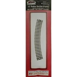 Code 100 Nickel Silver 15 Radius Snap-Track (6/Bx) HO Scale Atlas Tr (US IMPORT) - Bild 1 von 2