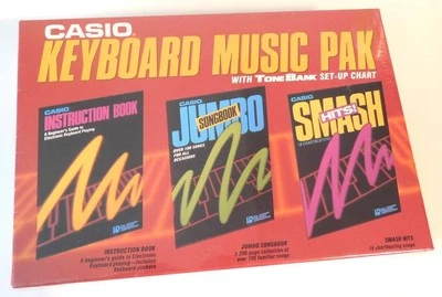 Vintage Casio Keyboard Music Pak con Tone Bank Set Up Chart Nuovo Vecchio Stock NOS - Immagine 1 di 3