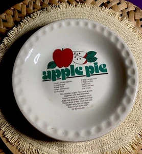 π₯§ VINTAGE Ceramic Apple Pie Plate w/ Recipe - Alco Baking Pan/ Dish Cottagecore - Picture 1 of 8