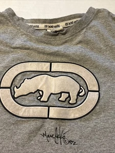 Camisa De Colección Ecko UNLTD Para Hombre Talla XL Gris Manga Corta Hip Hop Logo Informal Y2k - Imagen 1 de 7