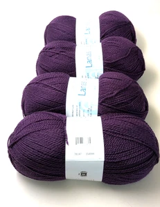 4 Matched Skeins - Berroco Lanas Light 100% Wool 100g/383 yds - 78147 Plum DS - Picture 1 of 2