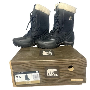 Sorel Cumberland schwarze isolierte Winterstiefel NL1436-010 Damen 9,5 nie getragen - Bild 1 von 22