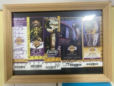 Must Have! New& Framed Kobe Bryant 5 times NBA final Custom Commemorative Ticket - Image 1 of 4