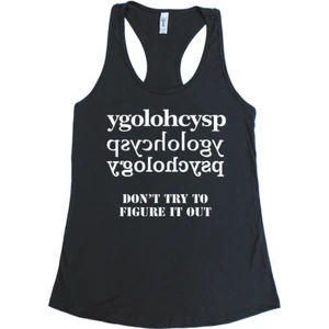 Ygolohcysp Reverse Psychology Major Reaktanz Theorie Damen Racerback Tank Top - Bild 1 von 1