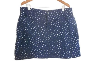 Blue White Polka Dot Skort Sz 16 cotton blend - Picture 1 of 5
