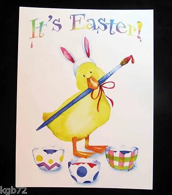 Leanin Tree Easter Greeting Card Duckling Duck Eggs Paint Multi Color E25 - Image 1 of 2
