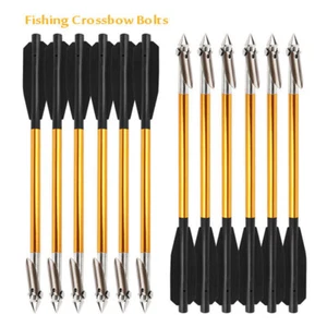 6/12pz Bulloni da Pesca Caccia Alluminio 6,8 Pollici 6mm Frecce Pistola Pesca con Arco - Foto 1 di 24