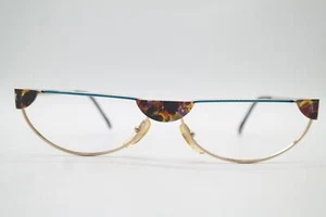 Vintage Casanova NM 5 chapado en oro azul oro multicolor gafas ovaladas NOS - Imagen 1 de 6
