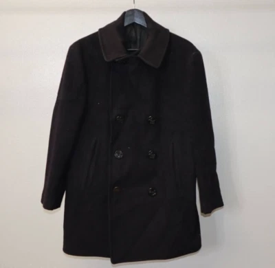 WWII US Navy Naval Clothing Factory 10-Button Wool Pea Coat Jacket 1940s Size 40 - Image 1 of 4
