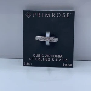 Women's PRIMROSE Sterling Silver Cubic Zirconia Ring Size 7 - Picture 1 of 5