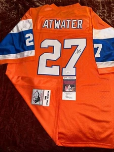 Steve Atwater Signed Pro-Edition Orange Football Jersey (JSA) - Picture 1 of 5