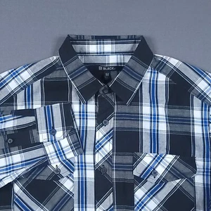 CJ BLACK Men's Western Plaid Button-Up Long Sleeve Shirt Size Medium - Picture 1 of 12