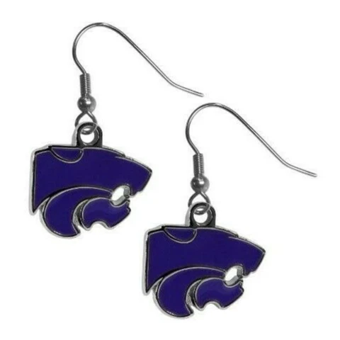 KANSAS STATE WILDCATS NCAA TEAM LOGO DANGLE EARRINGS BY AMINCO FREE SHIPPING Cover