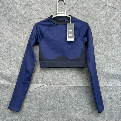Adidas Crop Top Womens Size XS 4-6 Navy Blue Blue Ivy Beyonce - Image 1 of 4