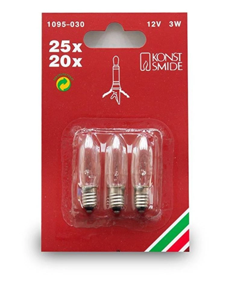 KONSTSMIDE 1095-030 Ersatzbirnen für 2032, 12V/3W, (3 Stk) - Bild 1 von 1