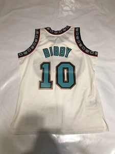 MEN'S MITCHELL & NESS 96-97 VANCOUVER GRIZZLIES MIKE BIBBY #10 JERSEY BLUE SMALL - Picture 1 of 6