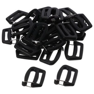 30 PCS Black Webbing Clip 2.5cm Adjustable Tri-Glide Buckles for Backpacks - Picture 1 of 7