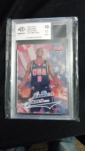2004 Fleer LeBron James Practice Worn USA Olympic Jersey Card BCCG 10 - Bild 1 von 2